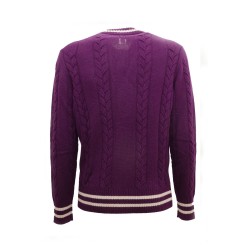 cardigan +39 masq UOMO VIOLA vista posteriore