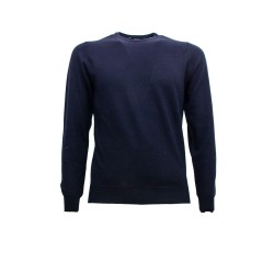 maglioncino +39 masq UOMO BLU CON TOPPE I17-MA0308 vista frontale