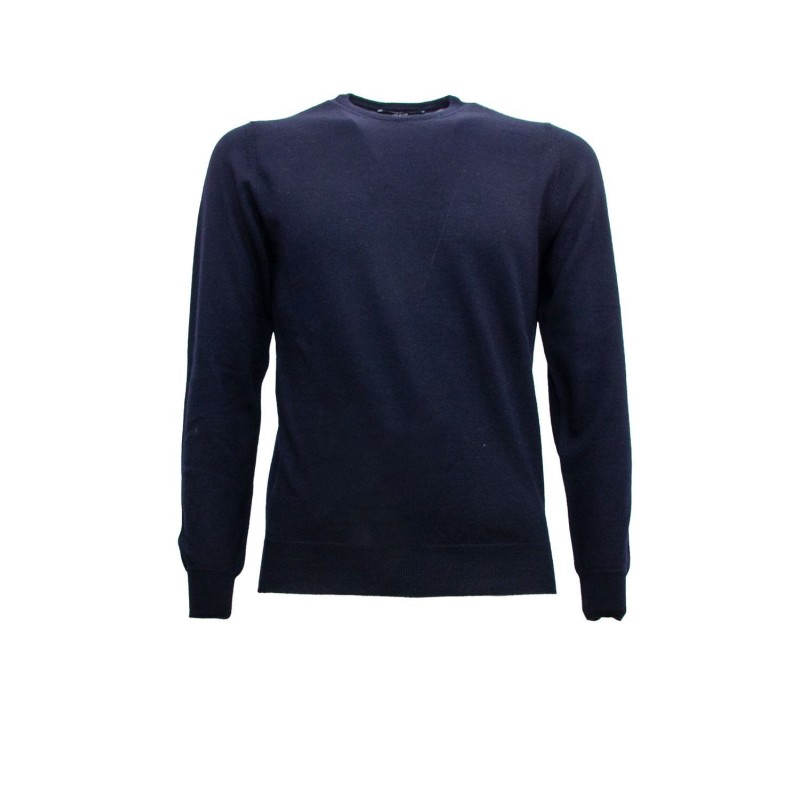 maglioncino +39 masq UOMO BLU CON TOPPE I17-MA0308 vista frontale