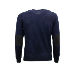 maglioncino +39 masq UOMO BLU CON TOPPE I17-MA0308 vista posteriore
