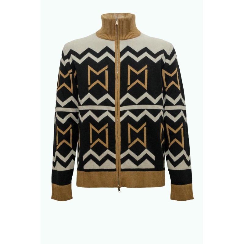 maglione +39 masq UOMO MULTICOLORE A FANTASIA I20-MASQ9914-12-02 vista frontale