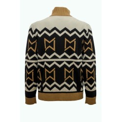 maglione +39 masq UOMO MULTICOLORE A FANTASIA I20-MASQ9914-12-02 vista posteriore