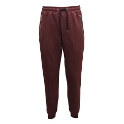 pantalone tuta maison 9 paris UOMO BORDEAUX -M9P4129 vista frontale