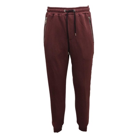 pantalone tuta maison 9 paris UOMO BORDEAUX -M9P4129 vista frontale